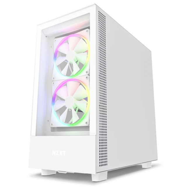 Case NZXT H5 Flow Matte White, Tempered Glass, Mid-Tower 