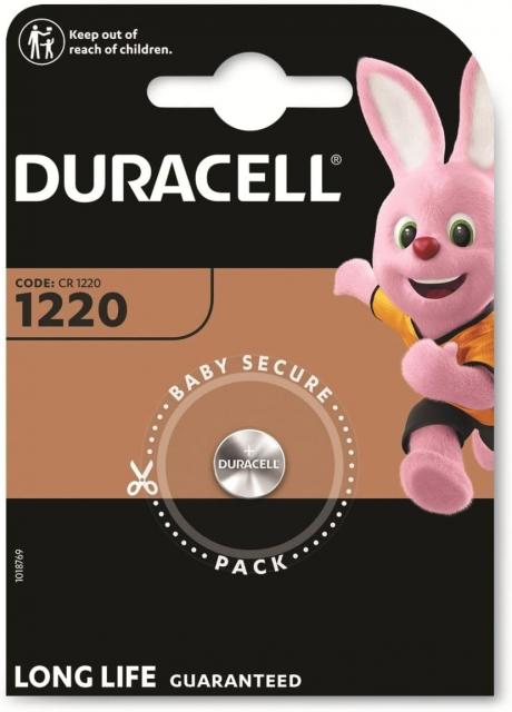 Lithium Button Battery DURACELL CR1220 3V 1pc. 