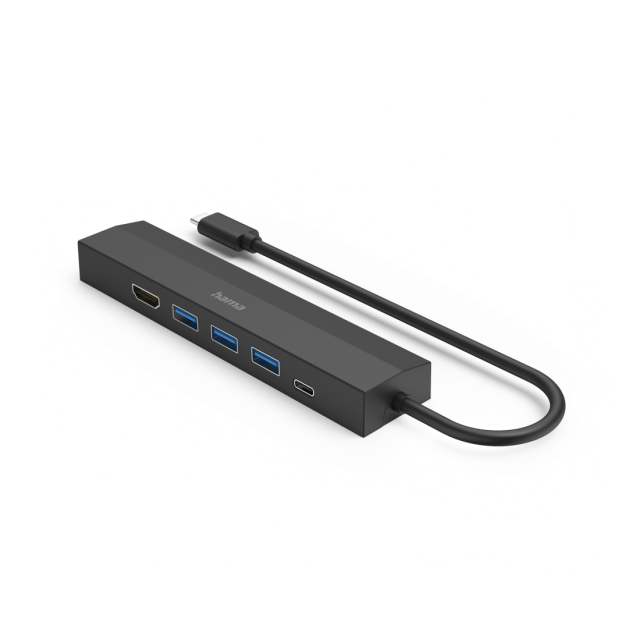 USB-C хъб HAMA, мултипорт, 6 порта, 3 x USB-A, USB-C, HDMI, LAN/Ethernet 