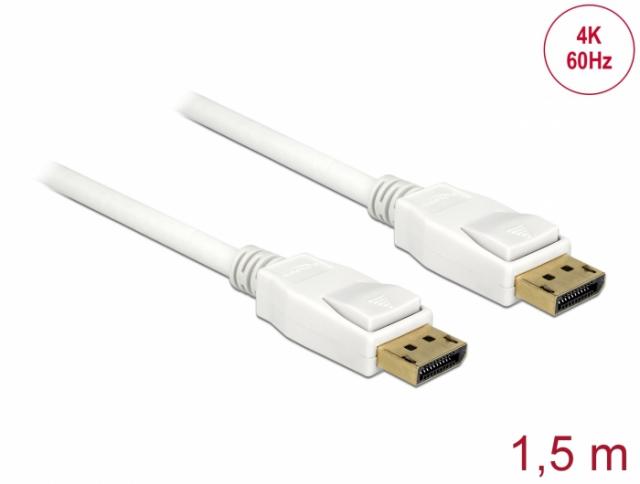Delock Cable DisplayPort 1.2 male > DisplayPort male 4K 60 Hz 1.5 m 
