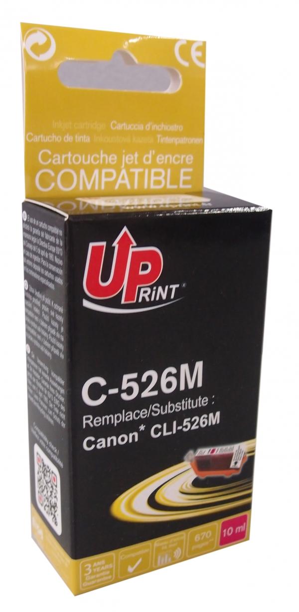 Мастилница UPRINT CLI526 CANON, С чип, Magenta