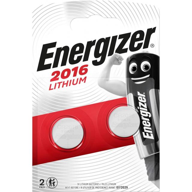 Lithium Button Battery ENERGIZER  CR2016 3V 2 pcs in blister 