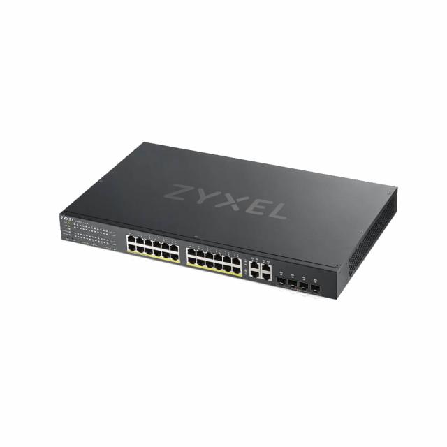 Суич ZYXEL GS1920-24HPV2, 24 портов Gigabit Smart-Managed PoE, за монтаж в шкаф 