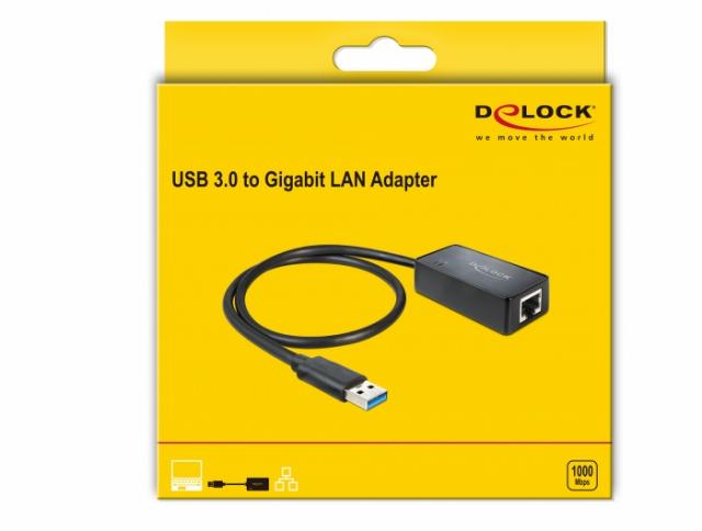 Delock Adapter USB 3.0 > Gigabit LAN 10/100/1000 Mbps 