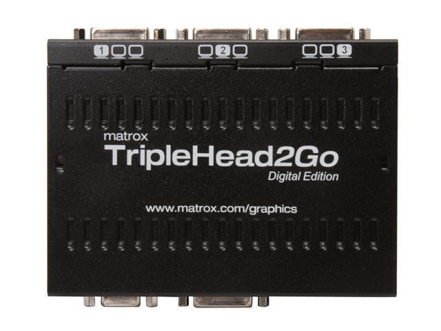 Външен мулти-дисплей адаптер Matrox T2G-D3D-IF за едновременна работа на 3 монитор с DVI/VGA вход 