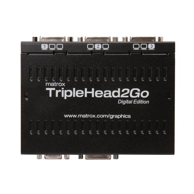 Външен мулти-дисплей адаптер Matrox T2G-D3D-IF за едновременна работа на 3 монитор с DVI/VGA вход