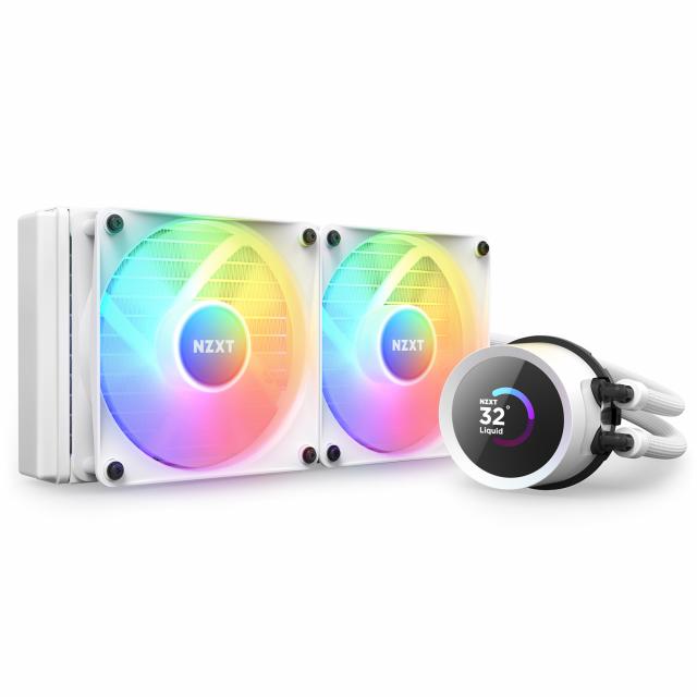 AIO Liquid Cooler NZXT Kraken 240 RGB White, LCD Display 