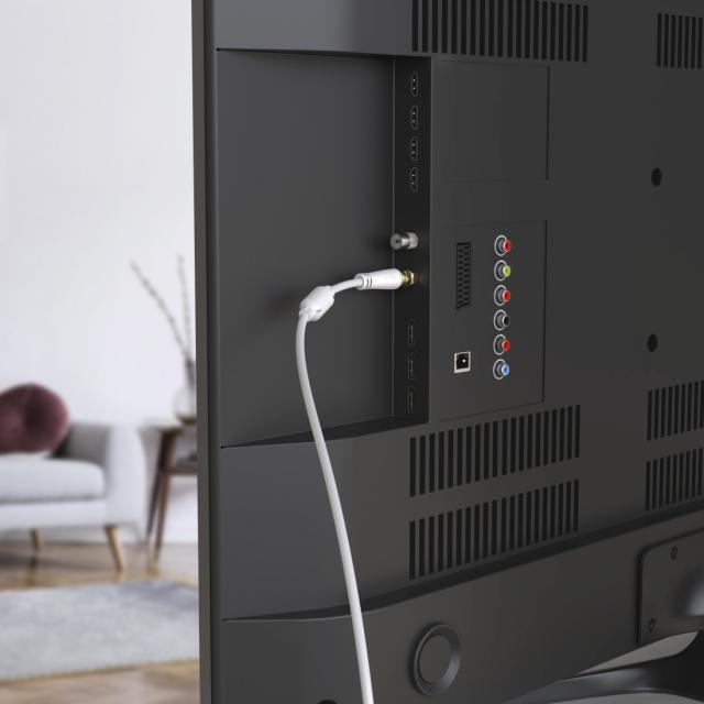 HAMA Коаксиален антенен кабел SAT, F-Plug - F-Plug, 1,5 m, 100 dB, 205251 