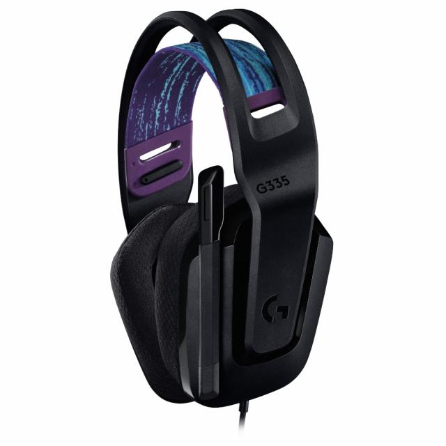 Gaming Earphone Logitech G335, Microphone, Black 
