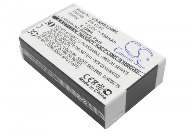 Батерия  за камера NIKON J4/S2 EN-EL22  CS-NKS220MC 3,8V 3000mAh  CAMERON SINO 