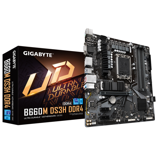 Дънна платка GIGABYTE B660M DS3H, socket 1700, mATX 