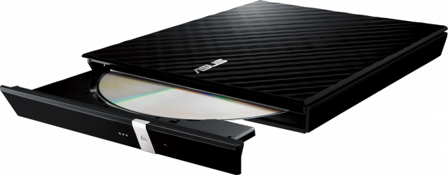 Външно USB DVD записващо устройство ASUS SDRW-08D2S-U LITE, USB 2.0, черно 
