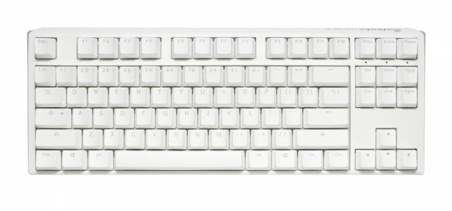 Геймърскa механична клавиатура Ducky One 3 Pure White TKL Hotswap Cherry MX Silent Red, RGB, PBT Keycaps 
