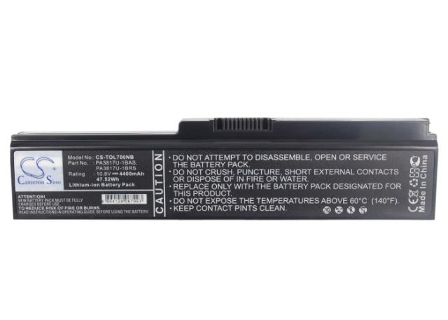 Laptop Battery for Toshiba Satellite C650 C650D C660 C660D L650D L655 L750 PA3635U PA3817U 10.8V  4400 mAh CAMERON SINO 
