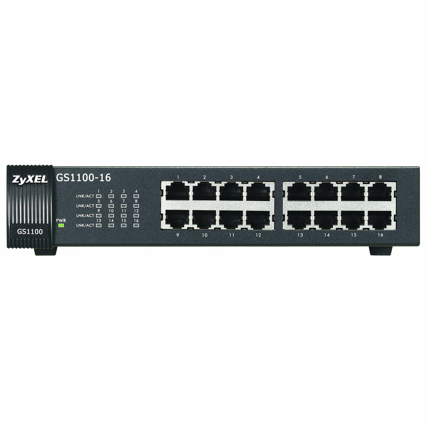 【美品】ZyXEL GS1100-16 Switch GS1100 Series - 8/16/24-port GbE Unmanaged Switch | Zyxel