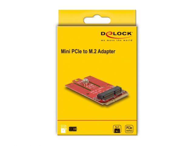 Adapter Delock Mini PCIe to M.2 Key E slot 