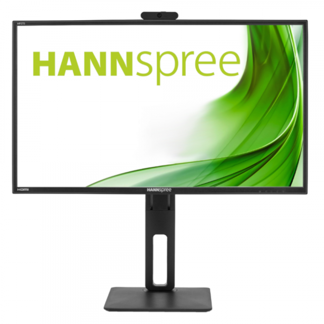 Монитор HANNSPREE HP248WJB, 27 inch, Wide, Full HD, Камера 5 mpix, D-Sub, HDMI, DP, Черен 
