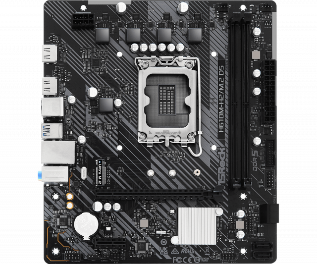 Motherboard ASRock H610M-H2/M.2, DDR5, mATX 