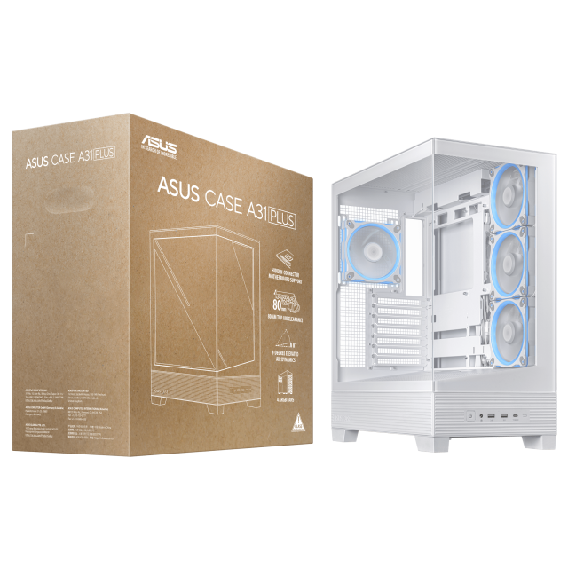Кутия ASUS A31 PLUS ARGB - White 
