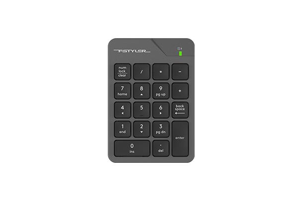 A4tech Цифрова безжична 2.4Ghz клавиатура FGK21C,черна, LiIon батерия, USB-C зареждане 