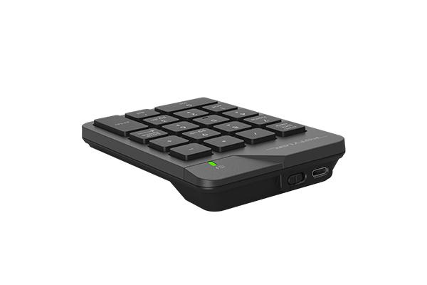 A4tech Цифрова безжична 2.4Ghz клавиатура FGK21C,черна, LiIon батерия, USB-C зареждане 