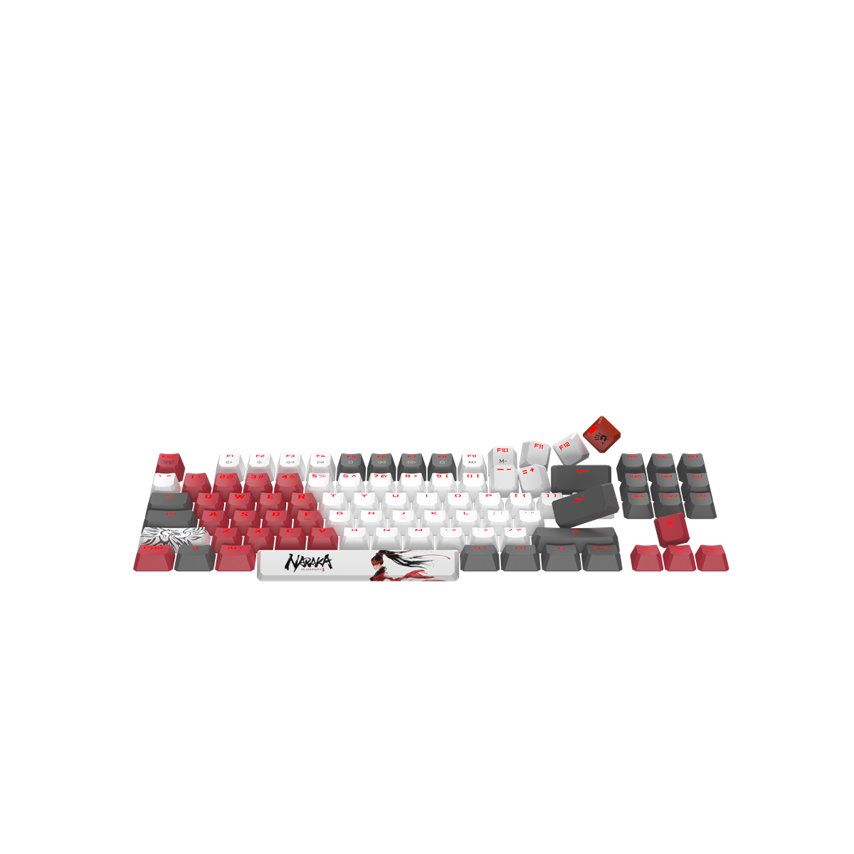 А4tech Геймърска механична клавиатура Bloody Naraka S87  TKL Backlit Red Switch , USB