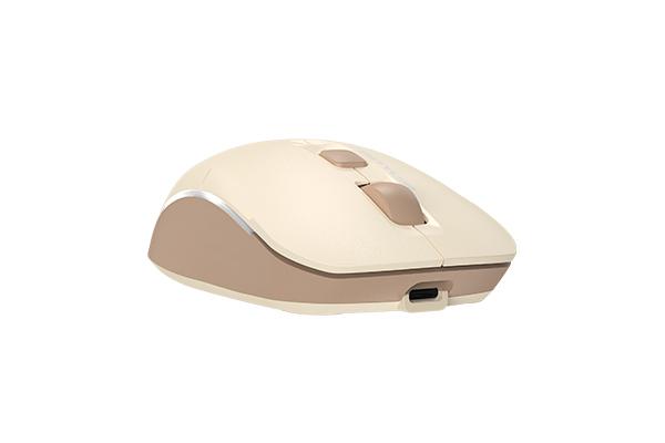 Мишка A4tech FB26CS Air2 Cafe Latte, Dual mode, 2000dpi, Li-Ion батерия, безшумна, Безжична