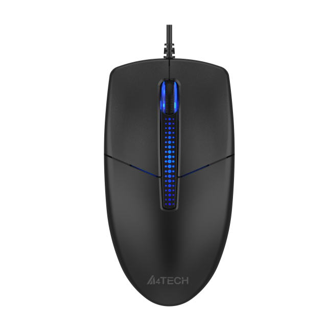 A4tech Illuminate N530S Жична безшумна мишкa черна, 1200 dpi 