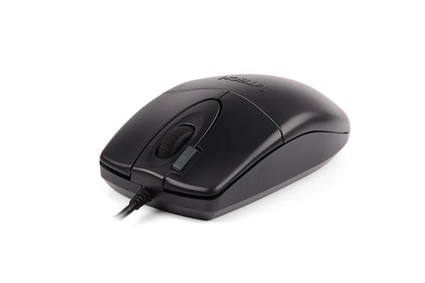 A4tech OP 620DS Оптична мишка, безшумен клик, USB черна 