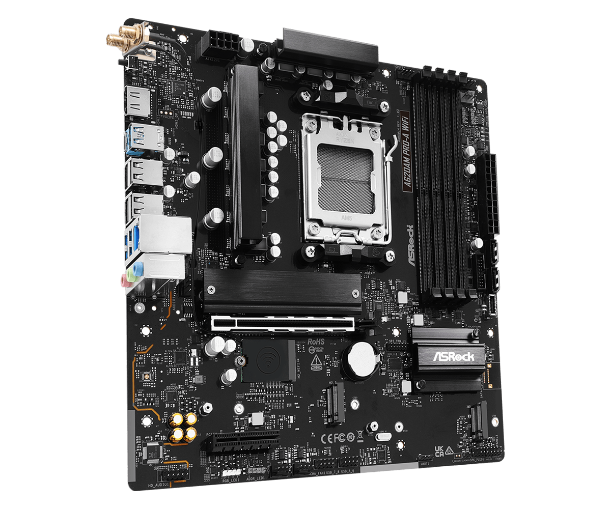 Дънна платка ASRock A620AM PRO-A WIFI, AM5
