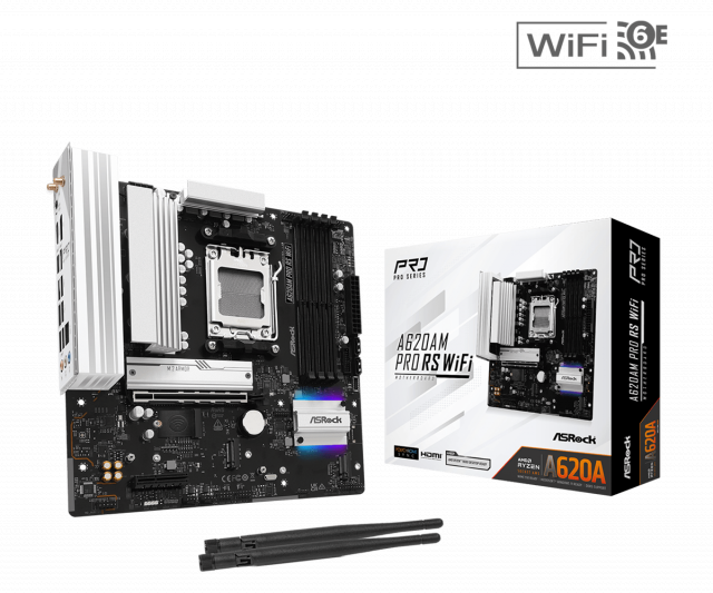 Дънна платка ASRock A620M PRO RS WIFI, AM5 