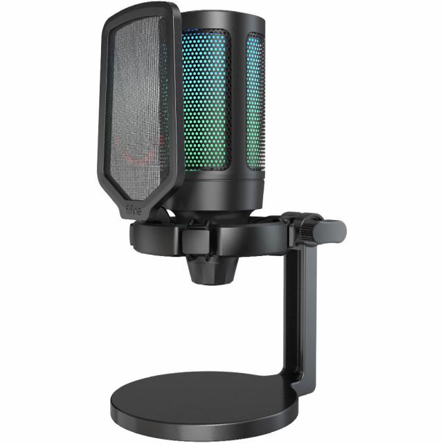 Настолен микрофон FIFINE A6NEO RGB - Black 