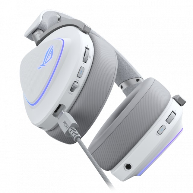 Gaming Wireless Headphones ASUS ROG Delta II White - USB-C, Aura Sync RGB 
