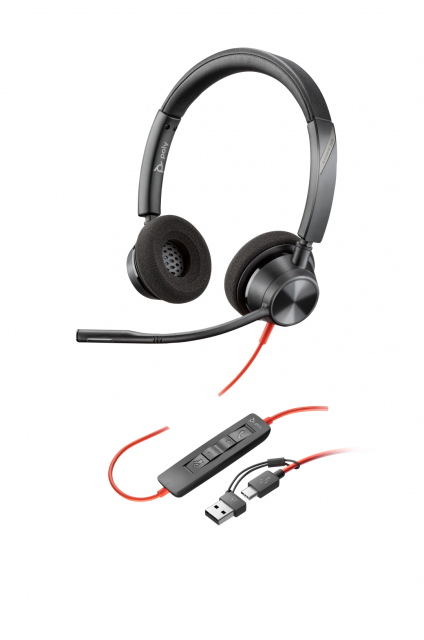 Headset HP Poly BW 3320 Stereo, USB-C+USB-C/A 