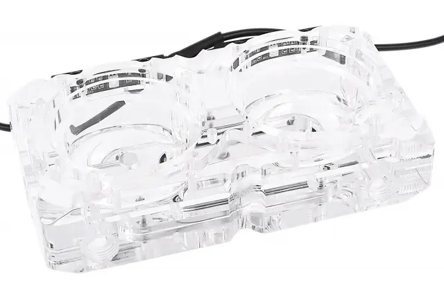 Adapter attachment with internal and external thread Alphacool Eisdecke D5 Dual Acrylic Attachment 3x 1/4" 