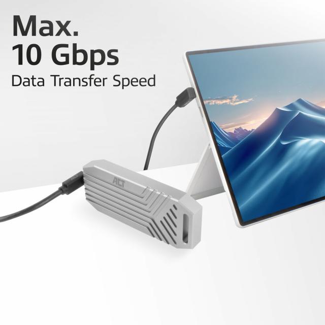 ACT Кабел USB-C 10Gbps, 60W, 1м, конектори на 90° up/down angled 