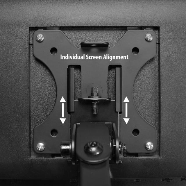 Стойка за 2 мониторa ACT AC8302, за бюро, Регулируема, 35", 2x8 кг, Черна 