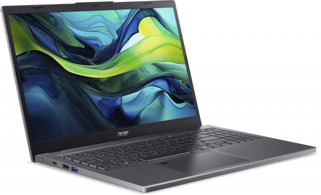 Лаптоп Acer Aspire 5 A15-51M - 15.6" FHD IPS, Intel Core 5-120U, 16GB LPDDR5 RAM, 1TB SSD, Free DOS 