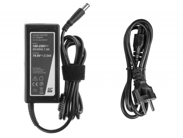Notebook Power Supply AC Adapter за DELL  PRO Charger / AC Adapter 19.5V 3.34A 65W for Dell Latitude E6330 E6410 E6430 E6530 E7440 Inspiron 15 5558 15R N5110  GREEN CELL 