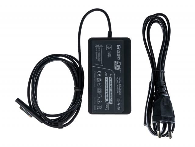 Notebook Power Supply MICROSOFT Pro 3/4/5/6 PRO 1706 65W 15V 4A  Microsoft Surface Laptop, Pro, Book, Go  GREEN CELL 