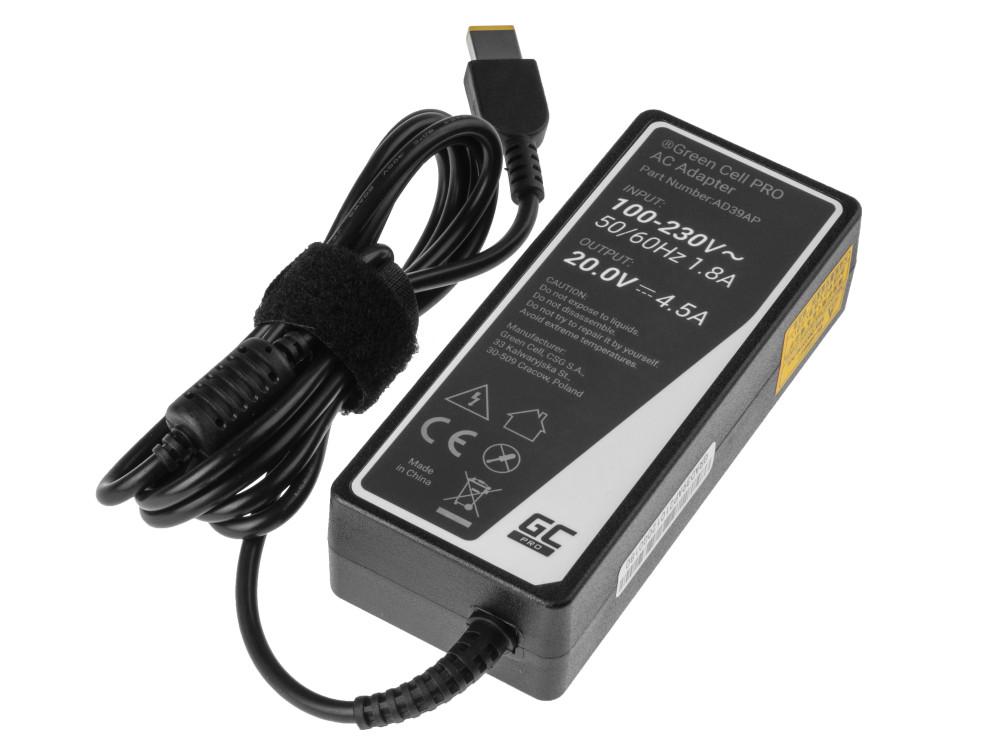 Захранване за лаптоп GREEN CELL, PRO Charger / AC Adapter 20V 4.5A 90W for Lenovo G500 G500s G510 Z51-70 IdeaPad Z510 Z710 ThinkPad T440s T460p T470p