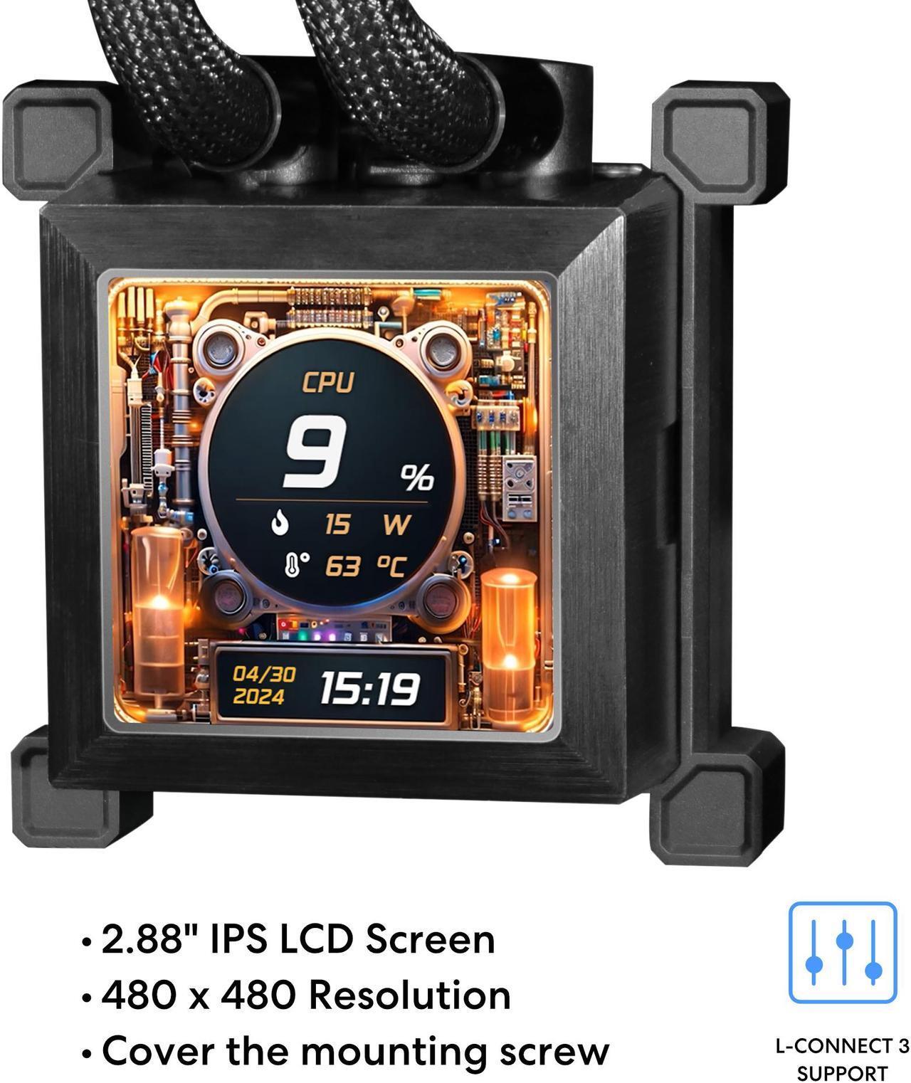 Охладител за процесор Lian Li HydroShift LCD 360 Silent -  Black