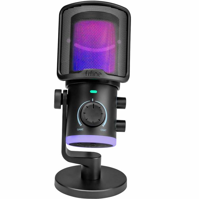 Настолен микрофон FIFINE AM6 RGB - Black 