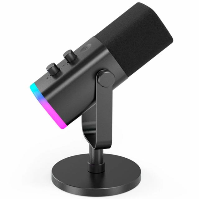 Настолен микрофон FIFINE AM8 Dynamic RGB XLR/USB- Black 