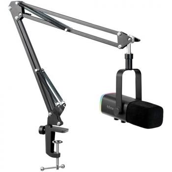 Микрофон със стойка FIFINE AM8T Dynamic RGB - Black