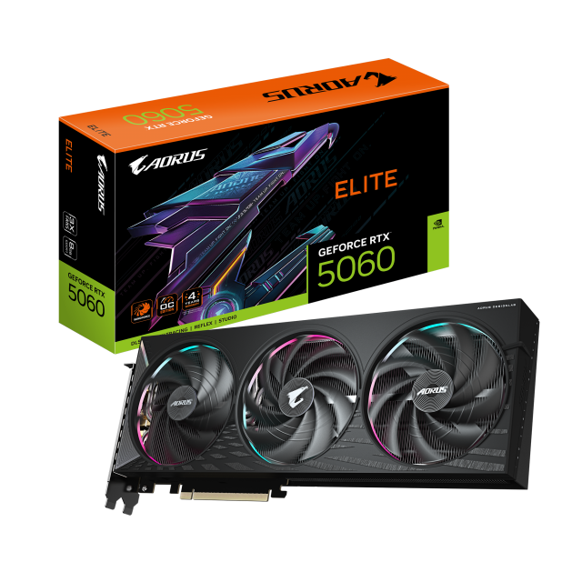 Видео карта GIGABYTE AORUS RTX 5060 ELITE 8GB GDDR7 