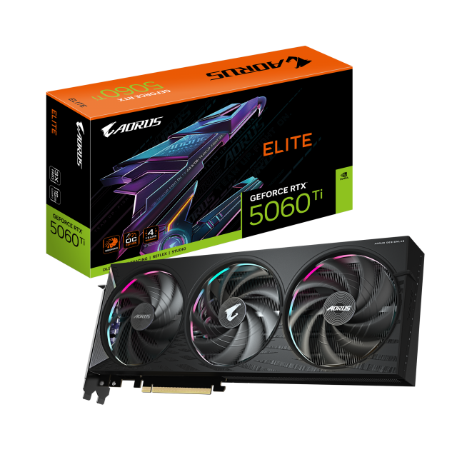 Видео карта GIGABYTE AORUS RTX 5060 TI ELITE 16GB GDDR7 