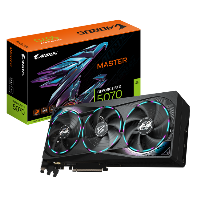 Видео карта GIGABYTE AORUS RTX 5070 MASTER 12GB GDDR7 