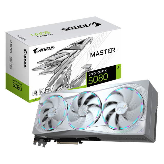 Видео карта GIGABYTE AORUS RTX 5080 MASTER ICE 16GB GDDR7 