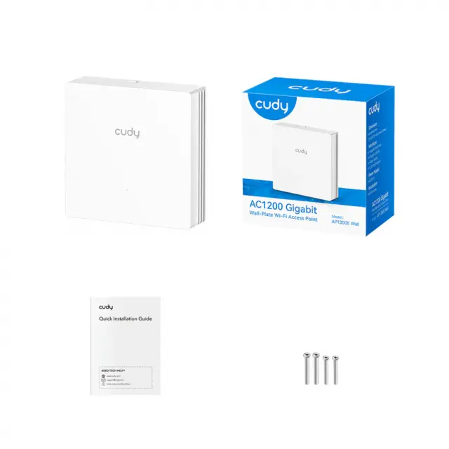 Wireless Access Point Cudy AP1300E Wall, AC1200 